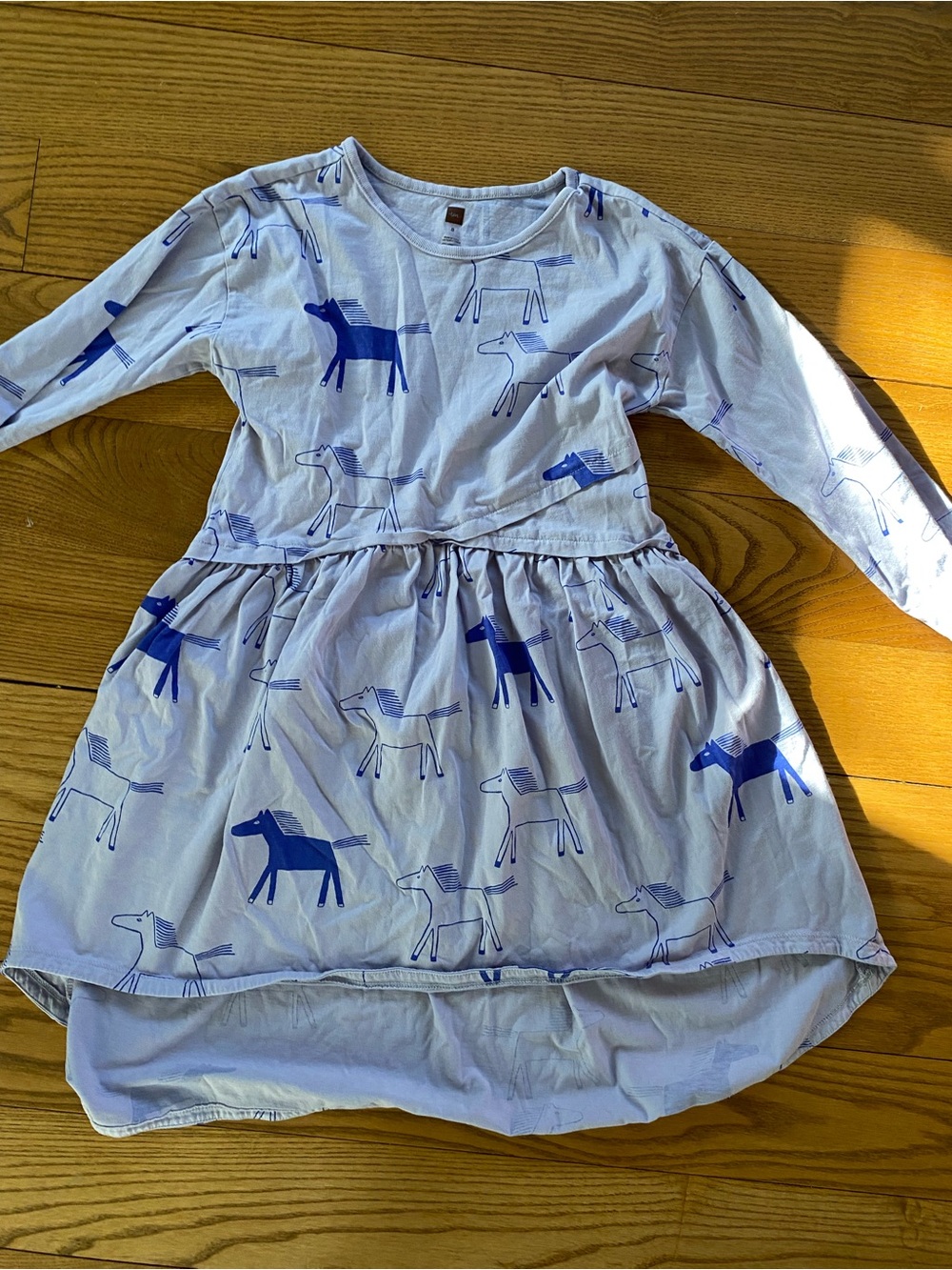 Tea Collection Horse Print Dress in light purple
